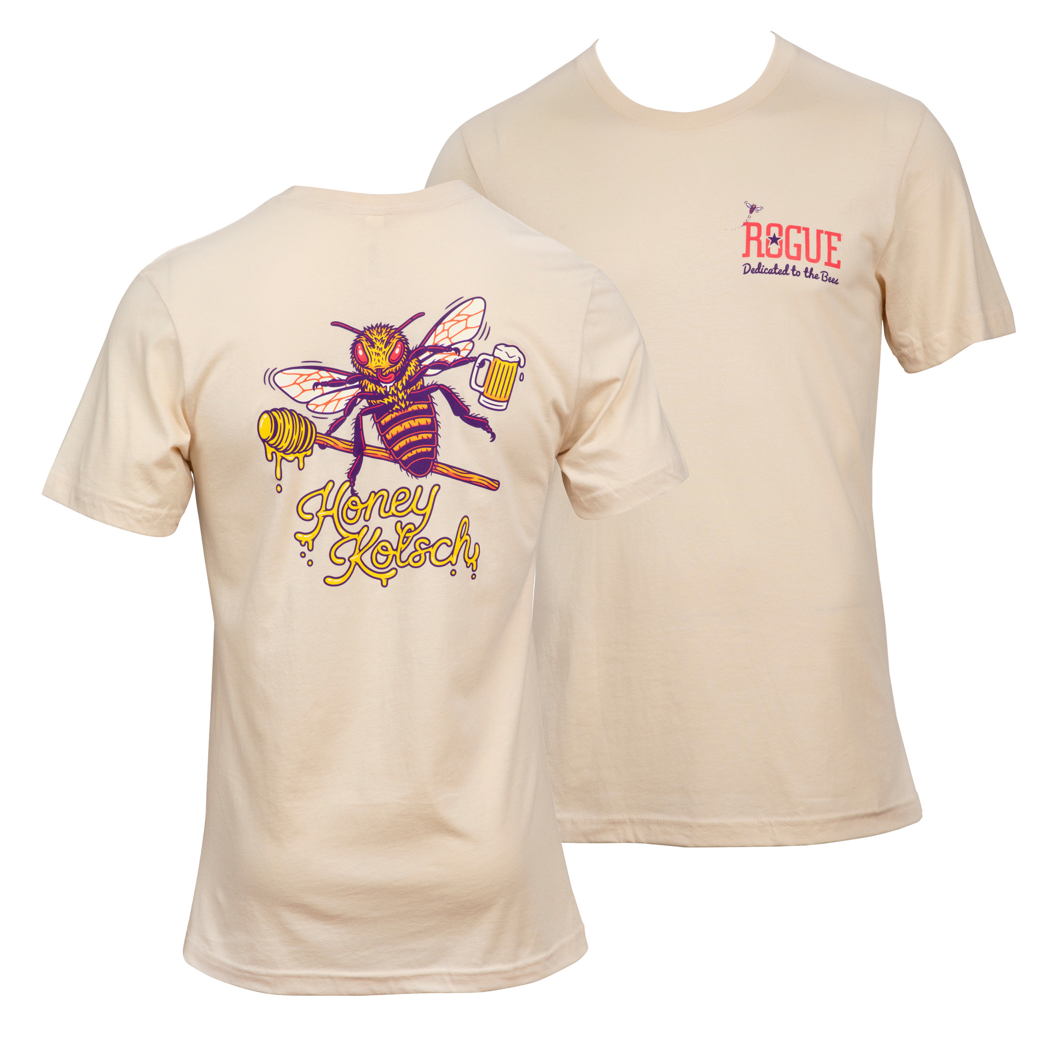 Honey Kolsch Rogue Beer Dedicated To The Bees Front and Back T-Shirt